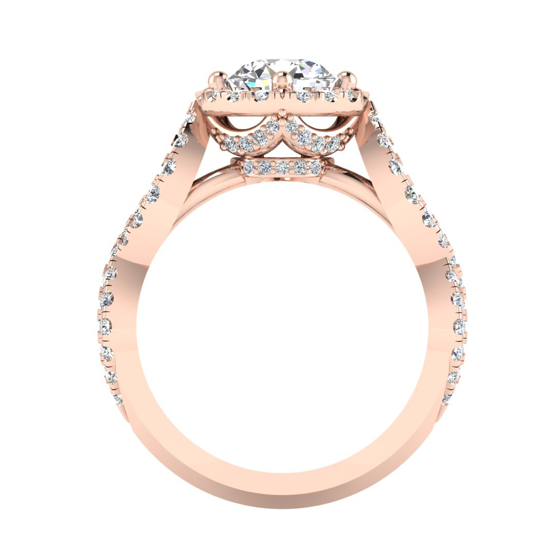 Oakley Halo Engagement Ring